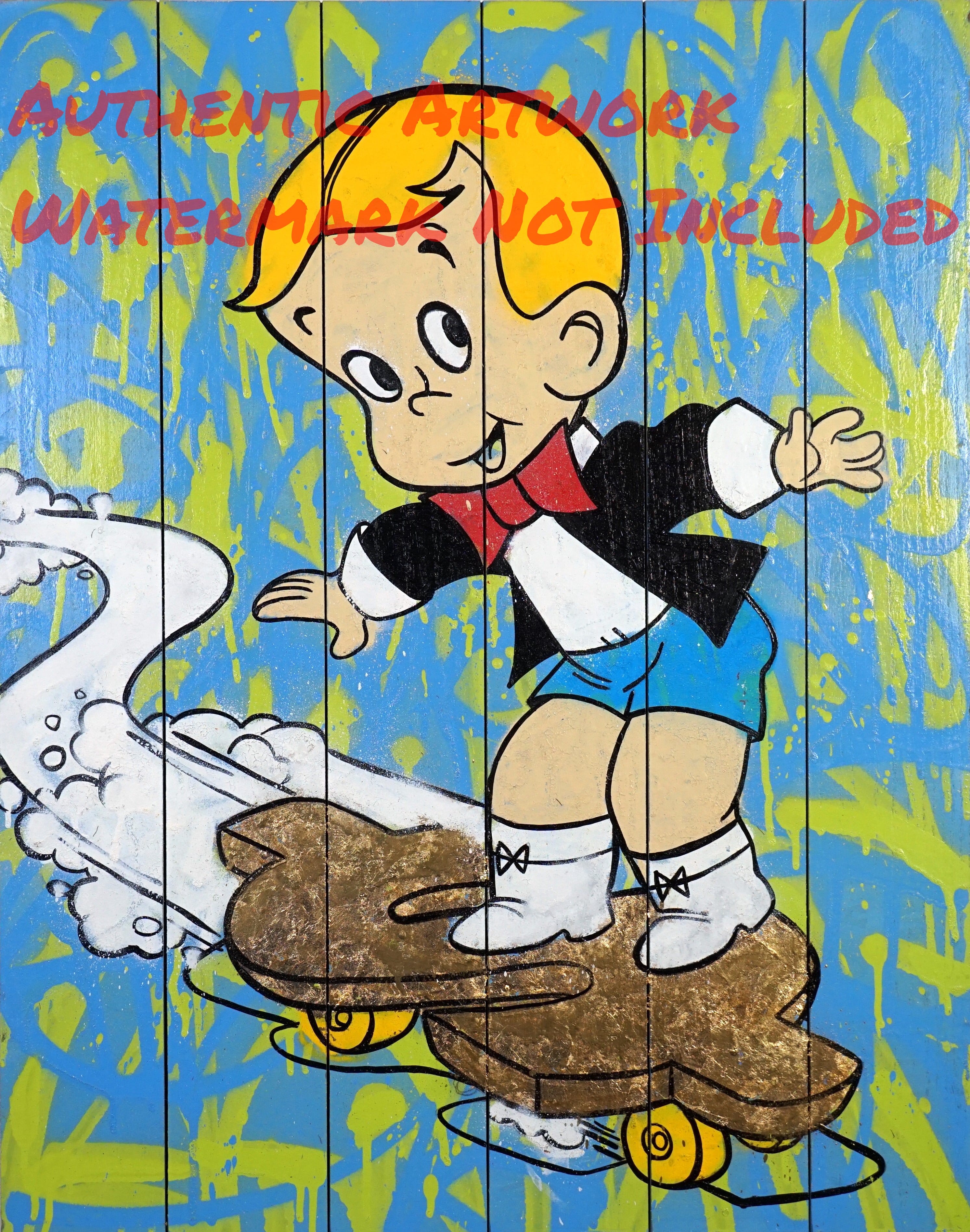 Richie Rich skateboarding "Dollar Sign Skateboard"
