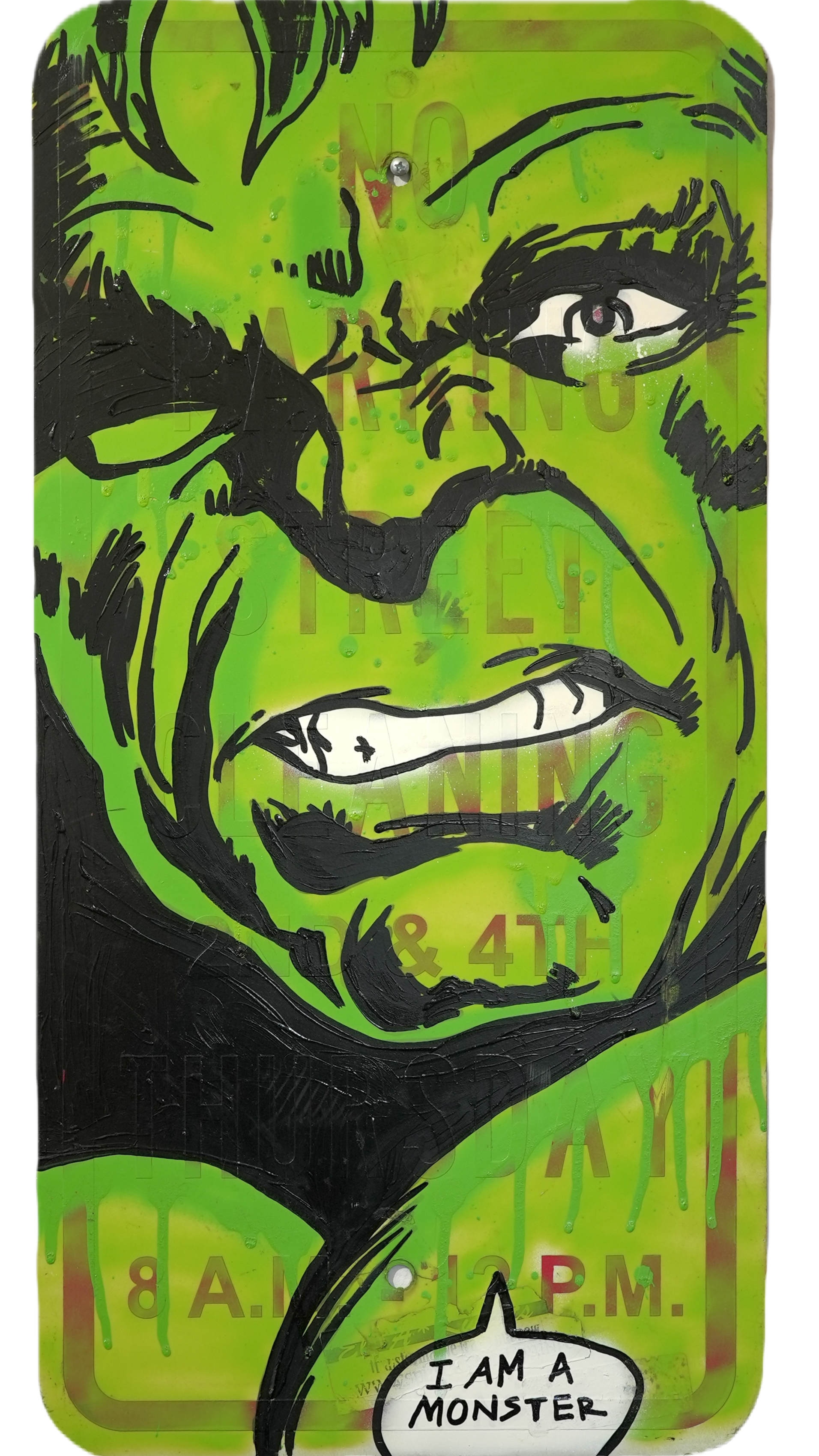 Hulk "Not Who I Wanted to Be – Hulk's Inner Conflict on a Street Sign"