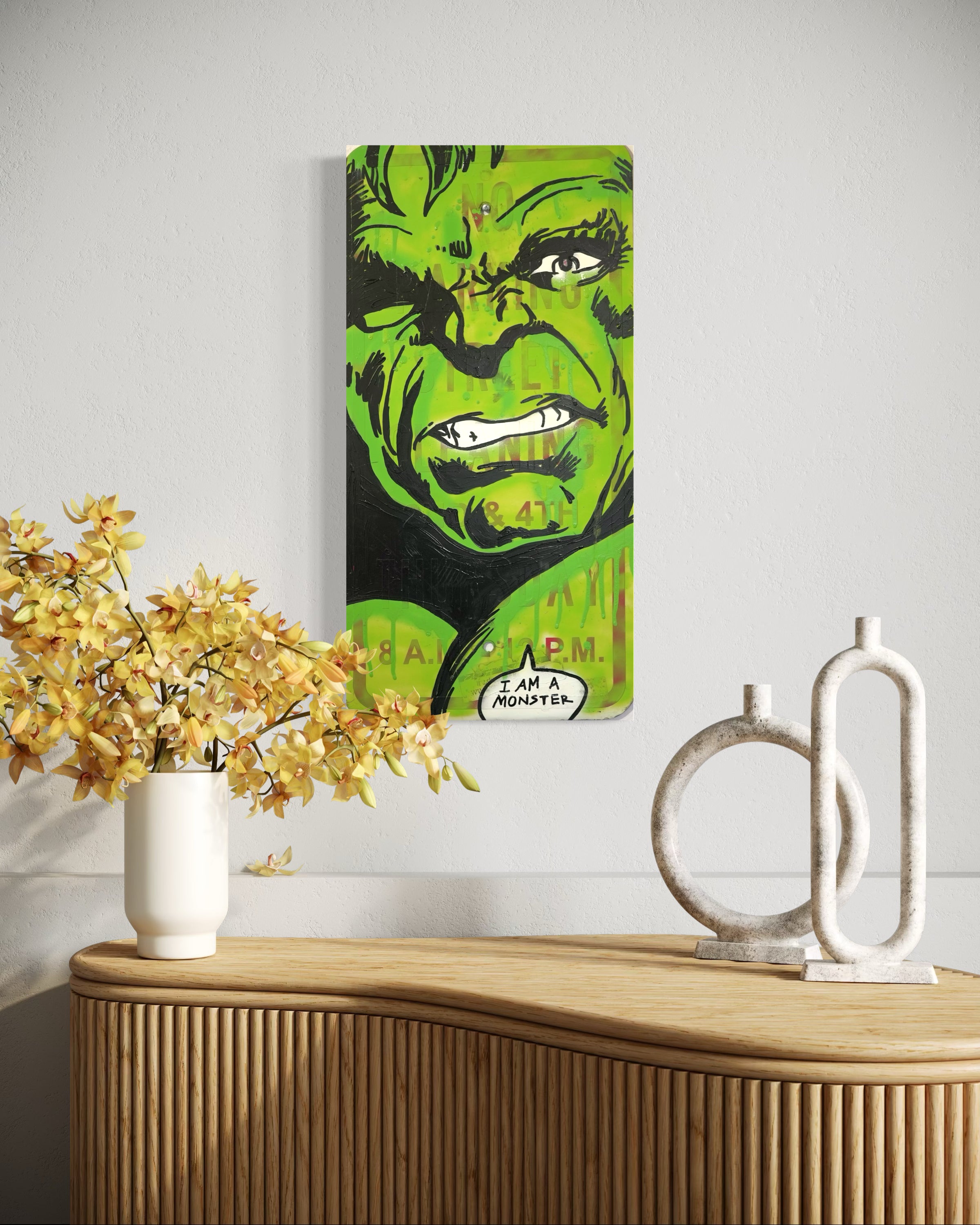 Hulk "Not Who I Wanted to Be – Hulk's Inner Conflict on a Street Sign"